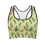 Corncob Pattern Print Women's Sports Bra
