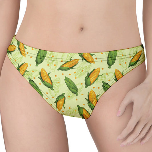 Corncob Pattern Print Women's Thong