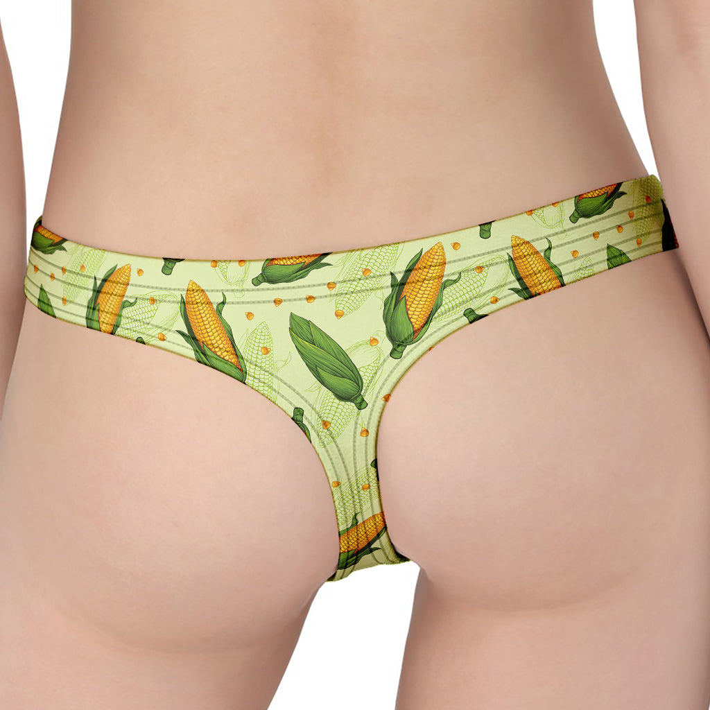 Corncob Pattern Print Women's Thong