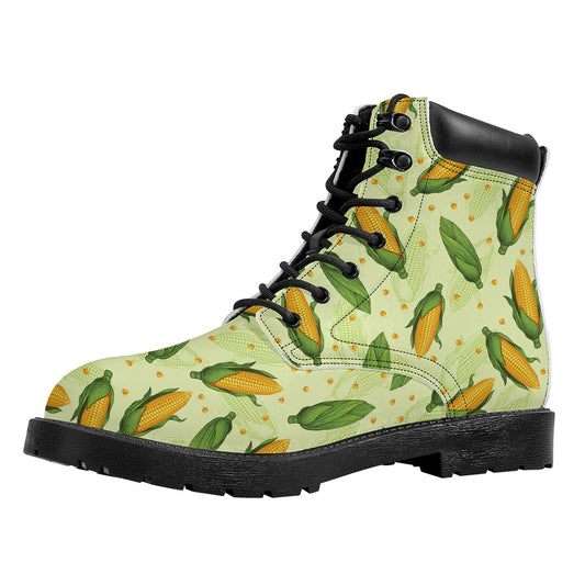 Corncob Pattern Print Work Boots
