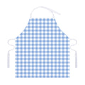 Cornflower Blue And White Gingham Print Adjustable Apron