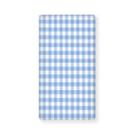 Cornflower Blue And White Gingham Print Baby Crib Sheet