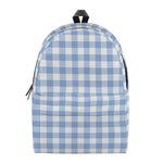 Cornflower Blue And White Gingham Print Backpack