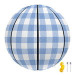 Cornflower Blue And White Gingham Print Basketball