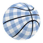 Cornflower Blue And White Gingham Print Basketball