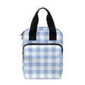 Cornflower Blue And White Gingham Print Bible Tote Bag