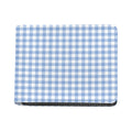 Cornflower Blue And White Gingham Print Bifold Wallet
