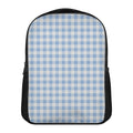 Cornflower Blue And White Gingham Print Casual Backpack