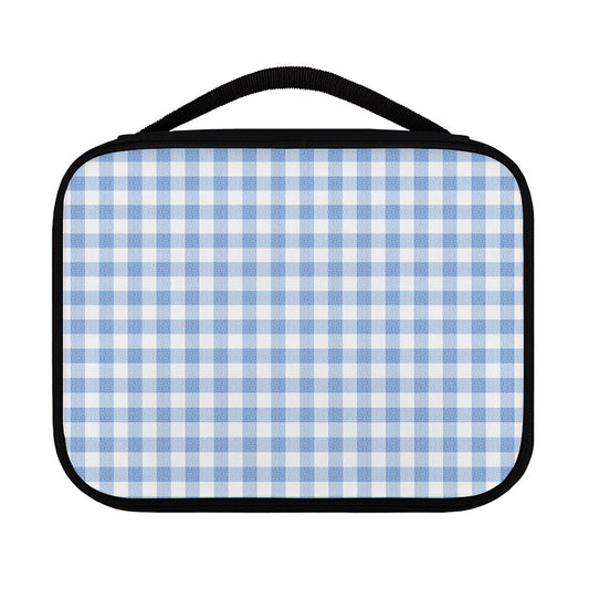 Cornflower Blue And White Gingham Print Classic Bible Case