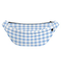Cornflower Blue And White Gingham Print Fanny Pack