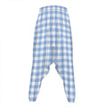 Cornflower Blue And White Gingham Print Hammer Pants