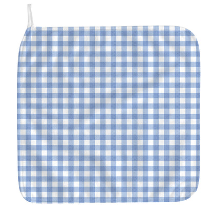 Cornflower Blue And White Gingham Print Hand Towel