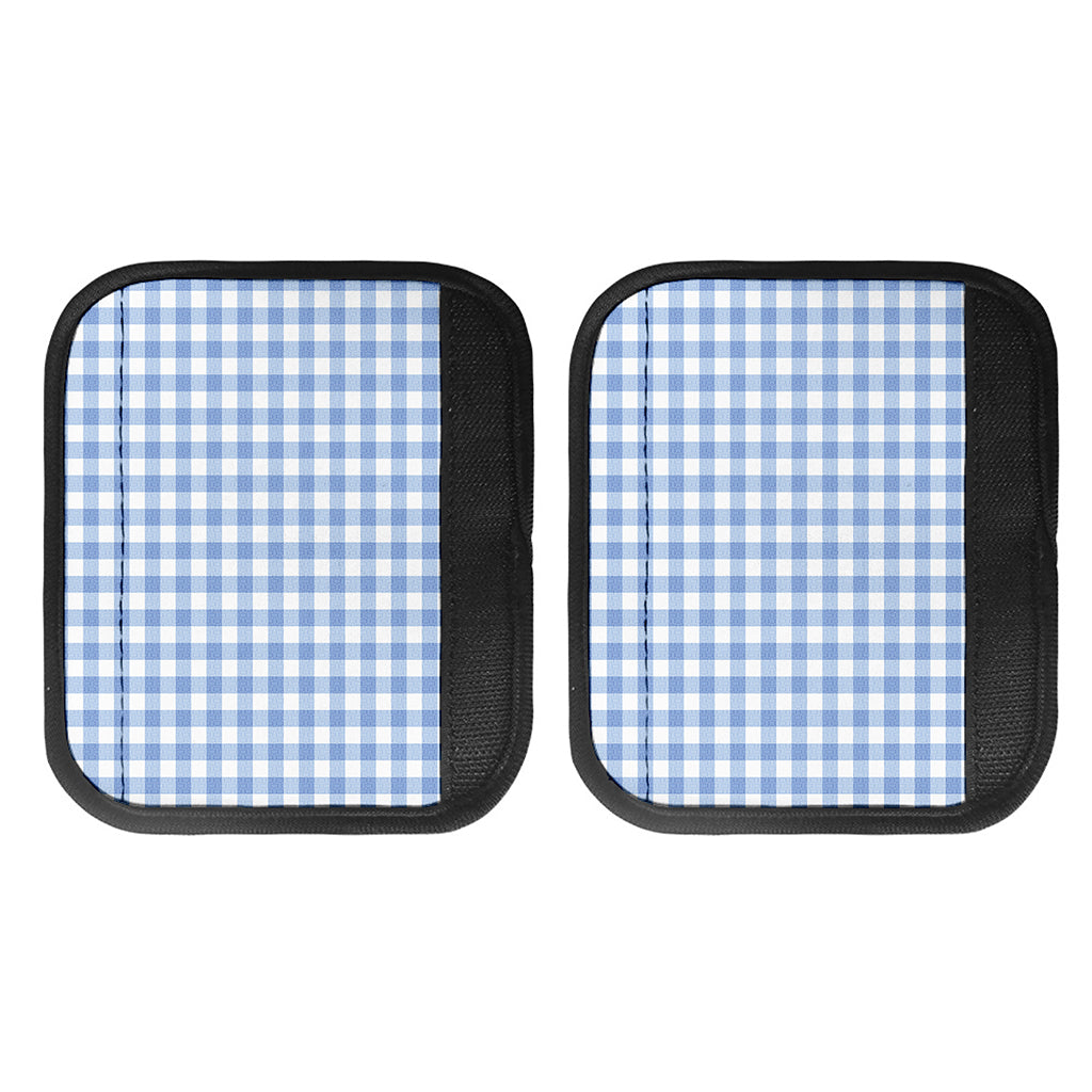 Cornflower Blue And White Gingham Print Handle Covers