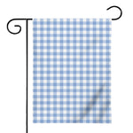 Cornflower Blue And White Gingham Print House Flag