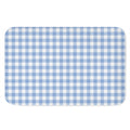 Cornflower Blue And White Gingham Print Indoor Door Mat