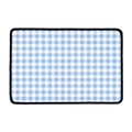 Cornflower Blue And White Gingham Print Kitchen Mat