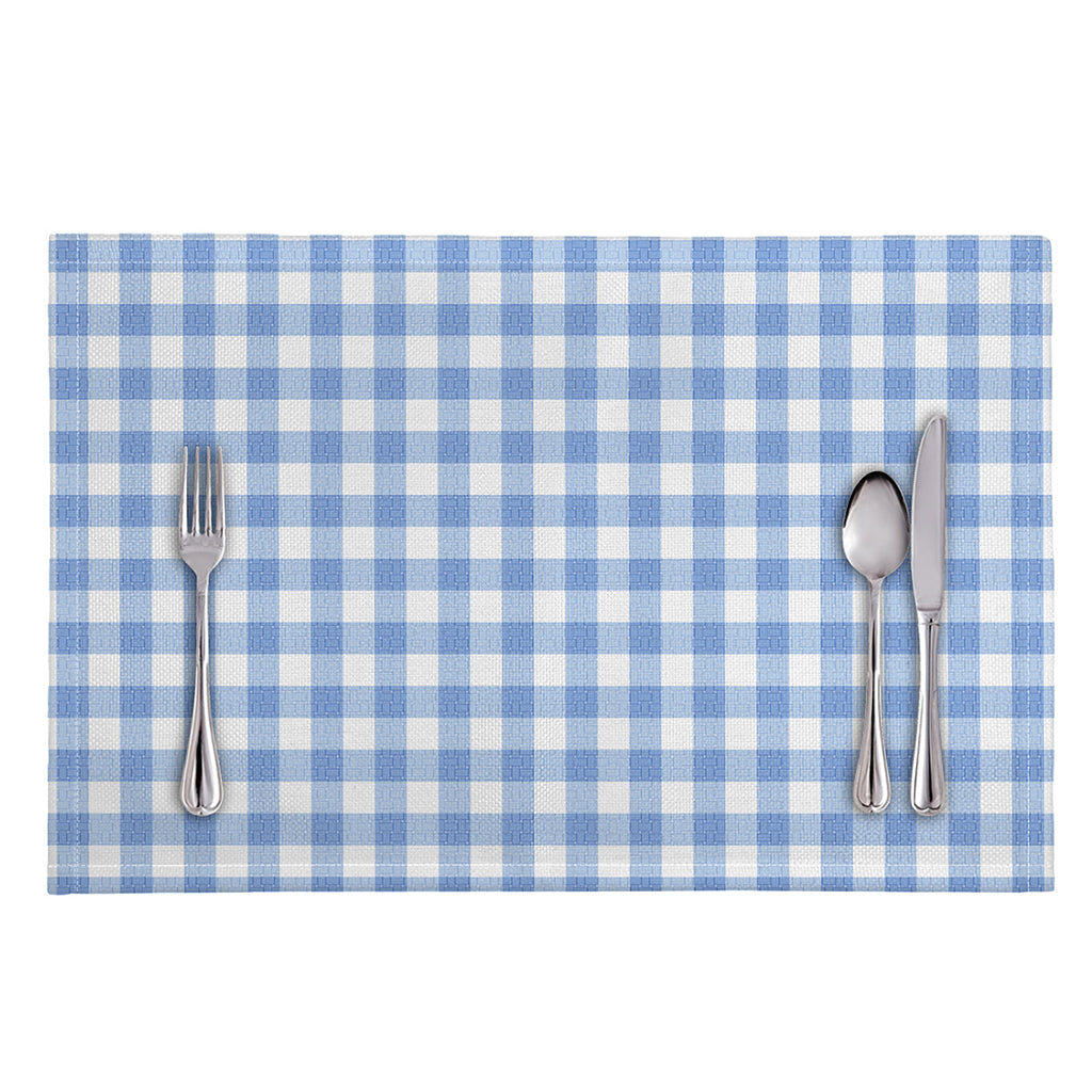 Cornflower Blue And White Gingham Print Placemat