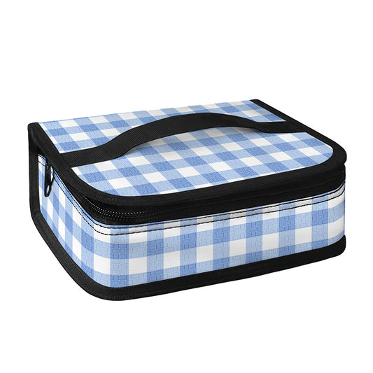 Cornflower Blue And White Gingham Print Small Lunch Bag