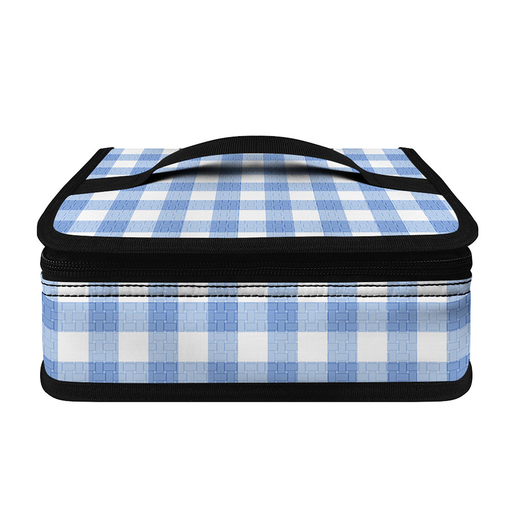 Cornflower Blue And White Gingham Print Small Lunch Bag