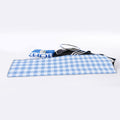 Cornflower Blue And White Gingham Print Sports Towel