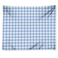 Cornflower Blue And White Gingham Print Tapestry