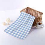 Cornflower Blue And White Gingham Print Towel