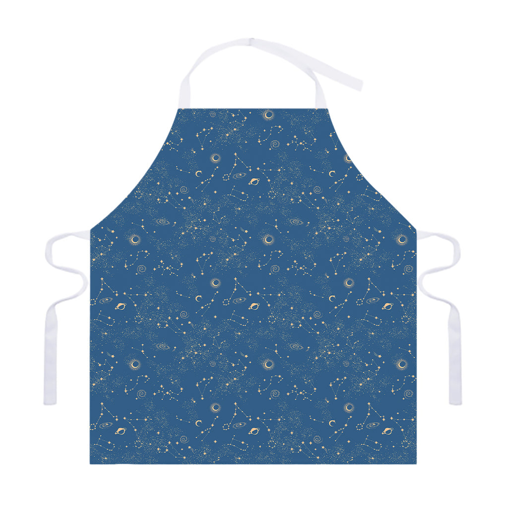 Cosmic Constellation Pattern Print Adjustable Apron