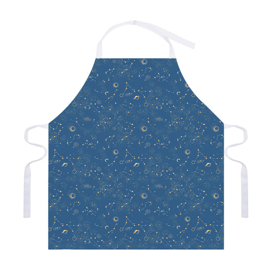 Cosmic Constellation Pattern Print Adjustable Apron