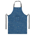 Cosmic Constellation Pattern Print Bib Apron With Pocket