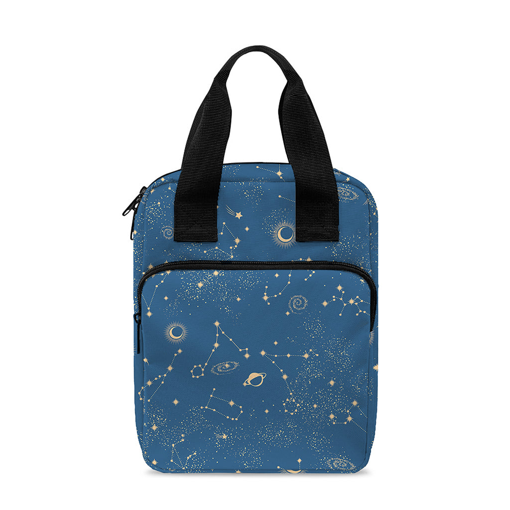 Cosmic Constellation Pattern Print Bible Tote Bag