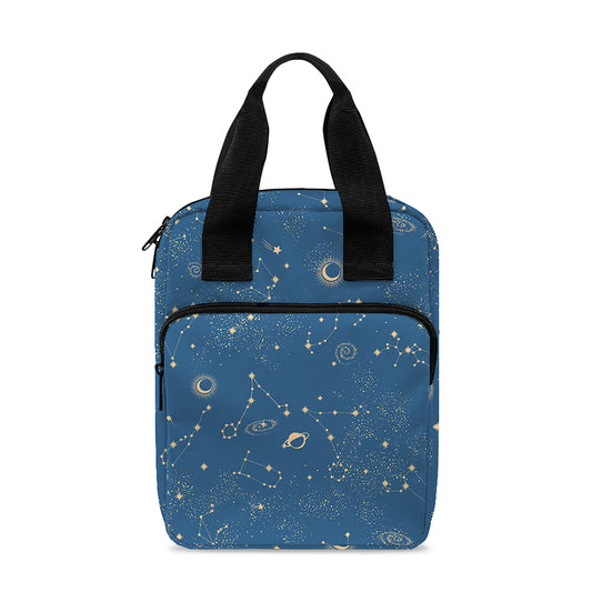 Cosmic Constellation Pattern Print Bible Tote Bag