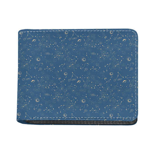 Cosmic Constellation Pattern Print Bifold Wallet