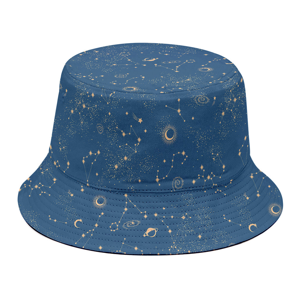 Cosmic Constellation Pattern Print Bucket Hat