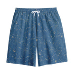Cosmic Constellation Pattern Print Cotton Shorts