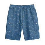 Cosmic Constellation Pattern Print Cotton Shorts