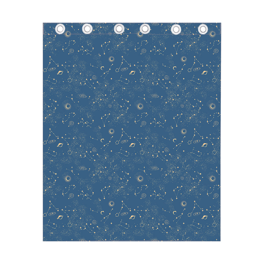 Cosmic Constellation Pattern Print Curtain
