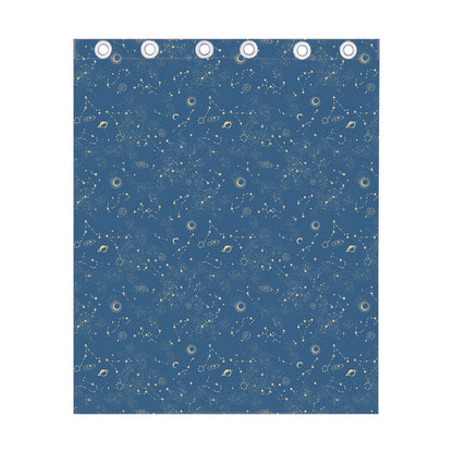 Cosmic Constellation Pattern Print Curtain