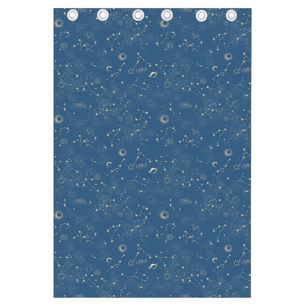 Cosmic Constellation Pattern Print Curtain