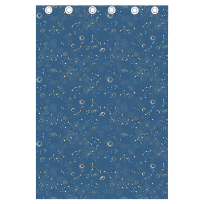 Cosmic Constellation Pattern Print Curtain