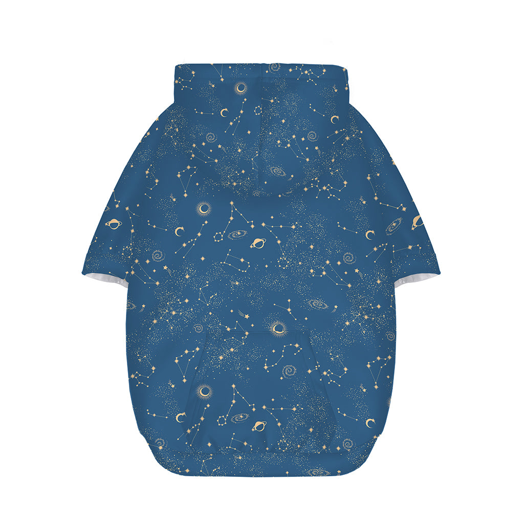Cosmic Constellation Pattern Print Dog Zip Up Hoodie