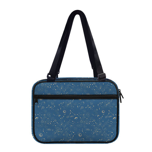 Cosmic Constellation Pattern Print Double Strap Bible Bag