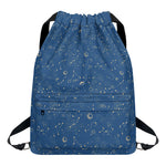 Cosmic Constellation Pattern Print Drawstring Backpack