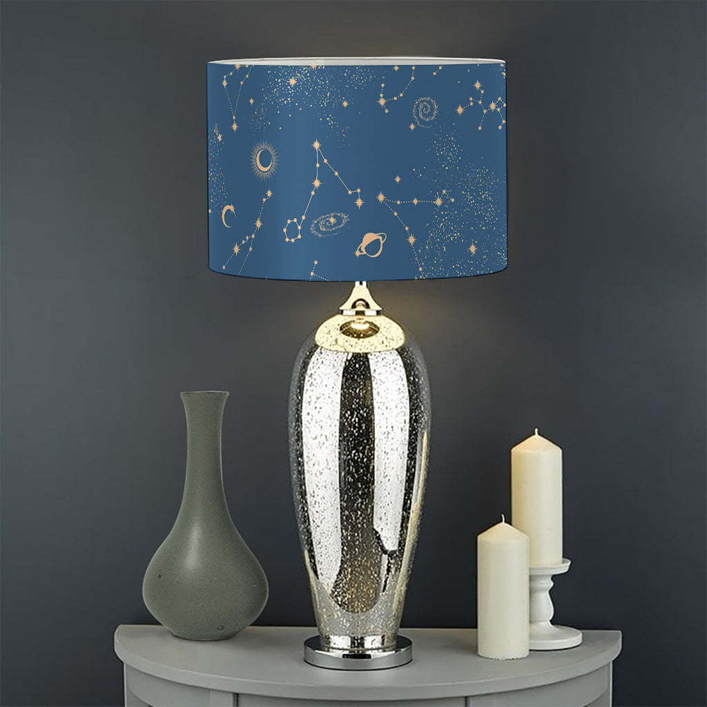 Cosmic Constellation Pattern Print Drum Lamp Shade