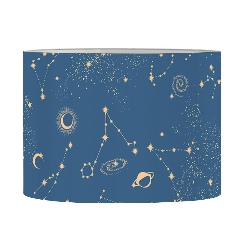 Cosmic Constellation Pattern Print Drum Lamp Shade