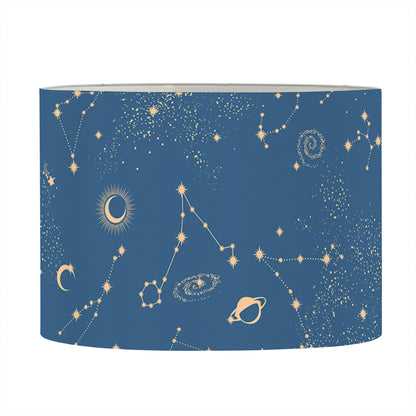 Cosmic Constellation Pattern Print Drum Lamp Shade