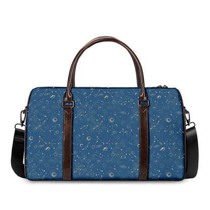 Cosmic Constellation Pattern Print Duffle Bag