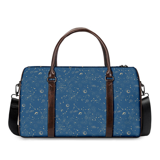 Cosmic Constellation Pattern Print Duffle Bag