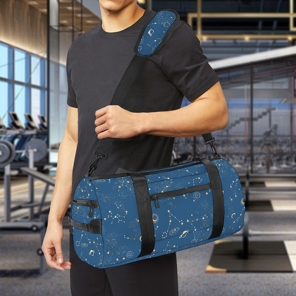 Cosmic Constellation Pattern Print Gym Bag