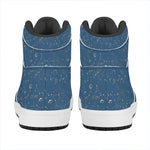 Cosmic Constellation Pattern Print High Top Leather Sneakers