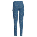 Cosmic Constellation Pattern Print High-Waisted Pocket Leggings